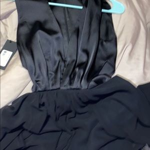 black slit dress